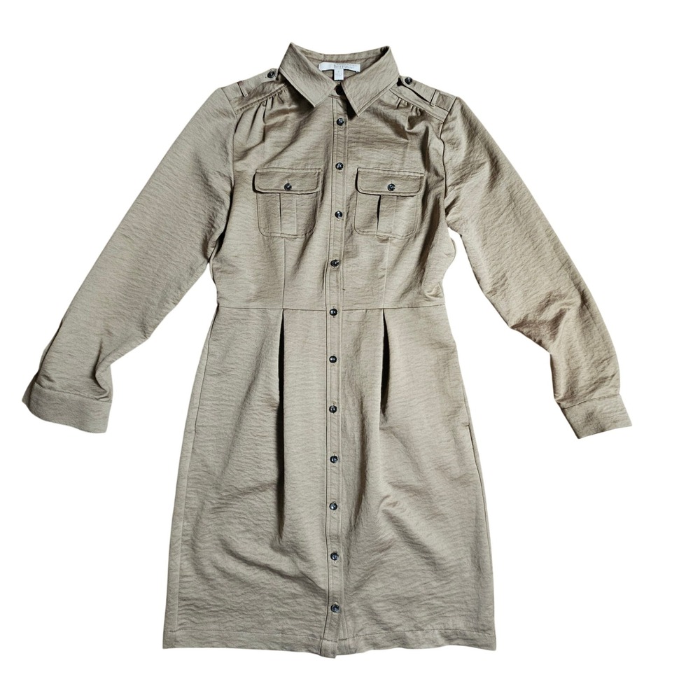 Banana Republic Heritage Utility Button Front Shirt Dress 6 Safari Old Money
